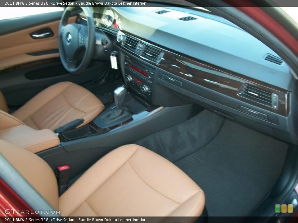 Saddle Brown Dakota Leather Interior Dashboard for the 2011 BMW 3 Series 328i xDrive Sedan #39794978