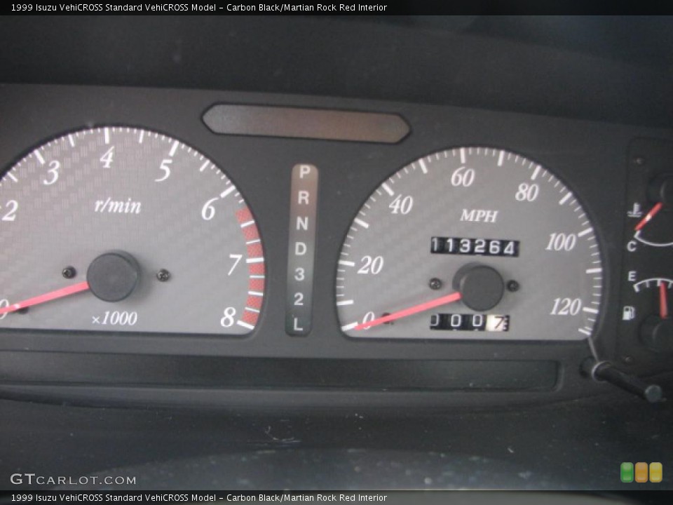 Carbon Black/Martian Rock Red Interior Gauges for the 1999 Isuzu VehiCROSS  #39800192