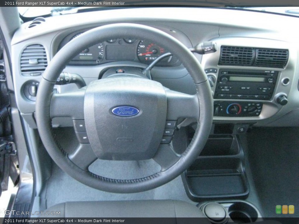 Medium Dark Flint Interior Steering Wheel for the 2011 Ford Ranger XLT SuperCab 4x4 #39809131