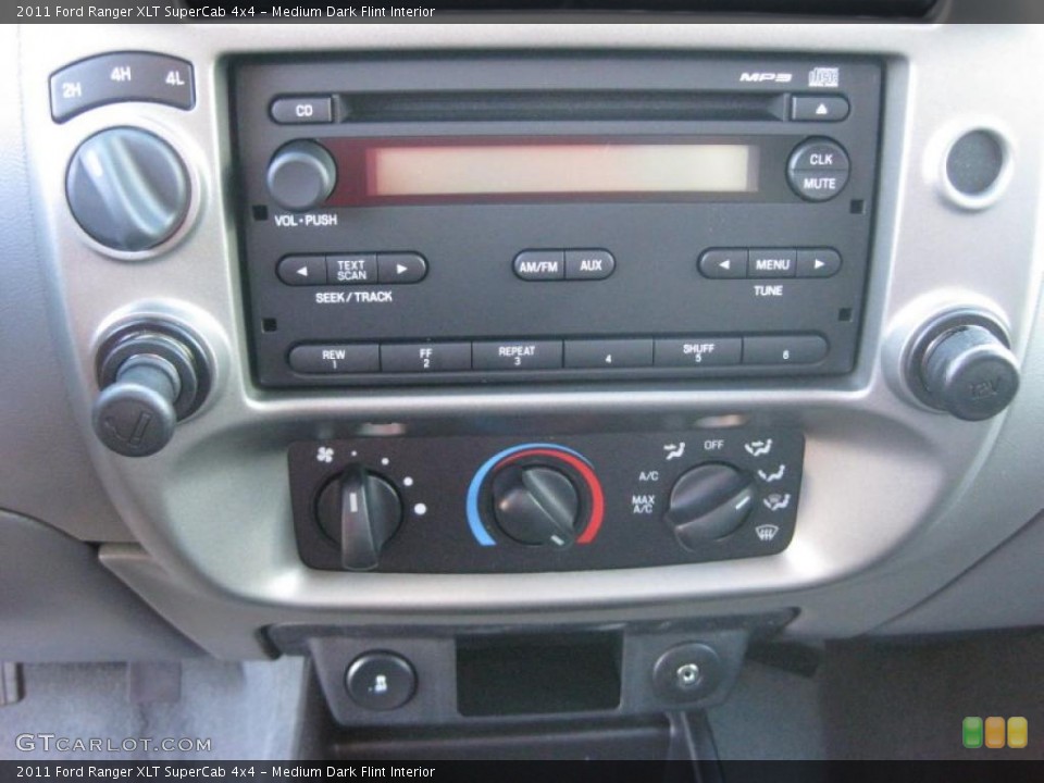 Medium Dark Flint Interior Controls for the 2011 Ford Ranger XLT SuperCab 4x4 #39809147
