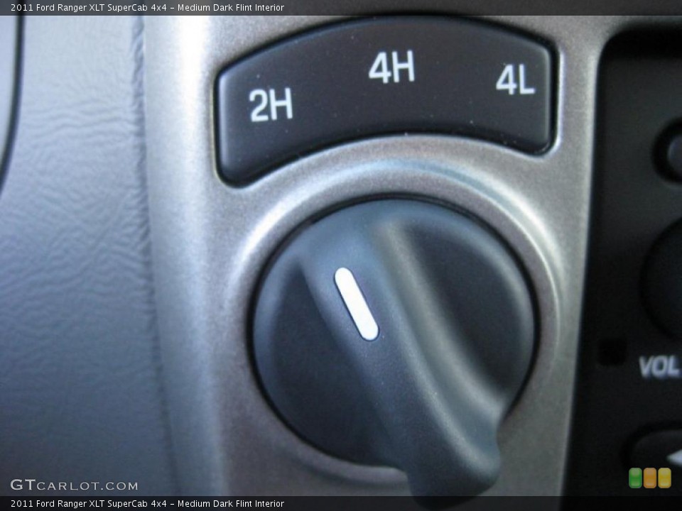 Medium Dark Flint Interior Controls for the 2011 Ford Ranger XLT SuperCab 4x4 #39809207