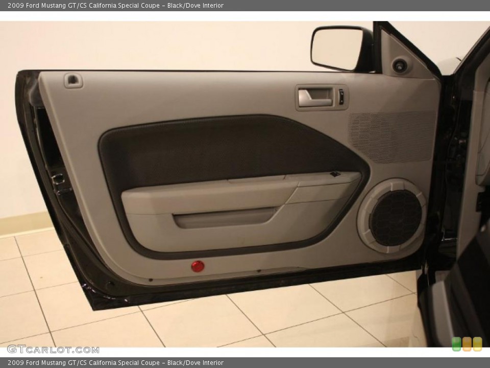 Black/Dove Interior Door Panel for the 2009 Ford Mustang GT/CS California Special Coupe #39809707