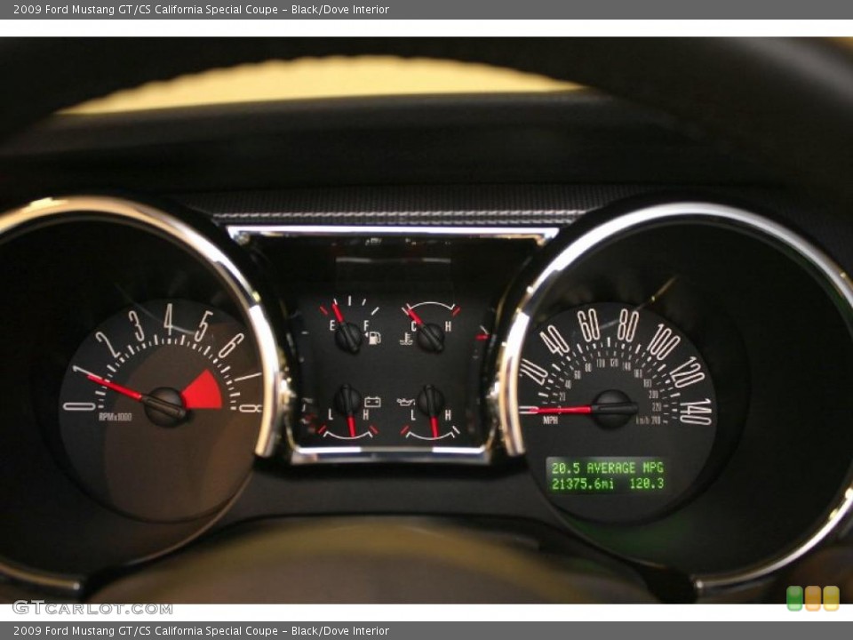 Black/Dove Interior Gauges for the 2009 Ford Mustang GT/CS California Special Coupe #39809751