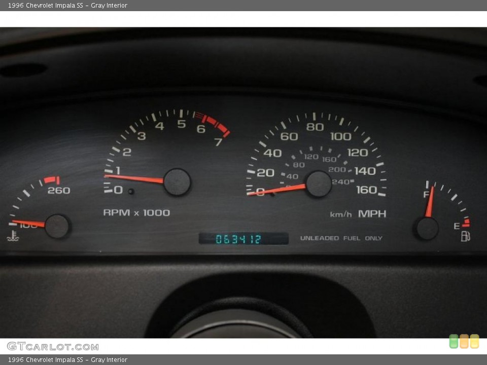 Gray Interior Gauges for the 1996 Chevrolet Impala SS #39811891