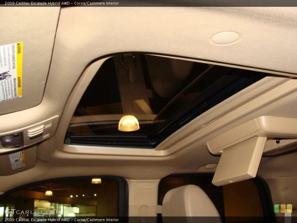 Cocoa/Cashmere Interior Sunroof for the 2009 Cadillac Escalade Hybrid AWD #39816492