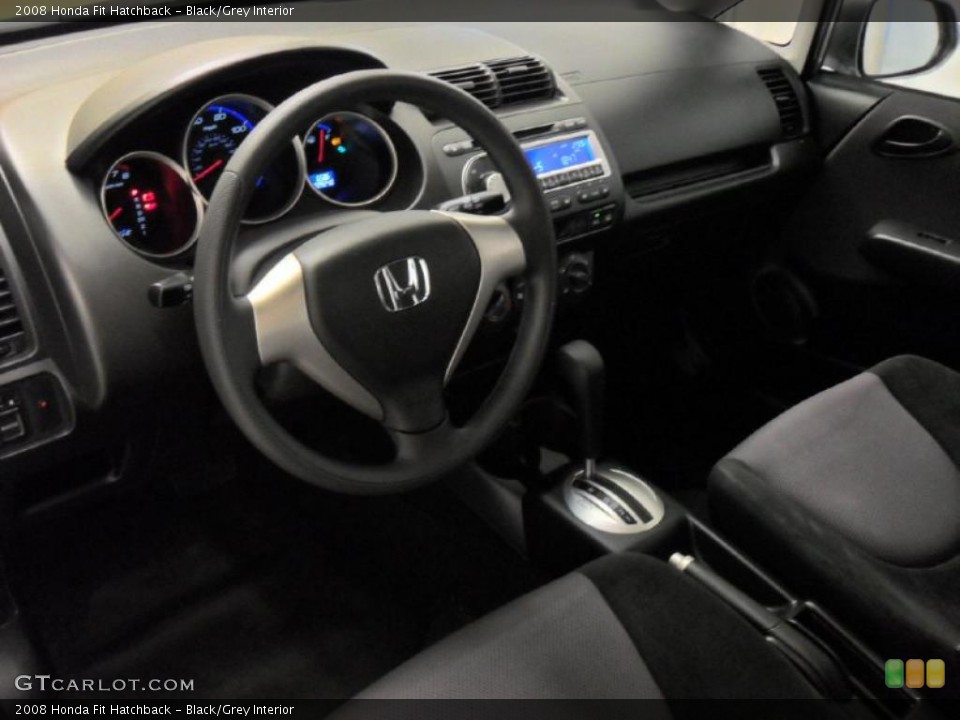 Black/Grey Interior Prime Interior for the 2008 Honda Fit Hatchback #39818996