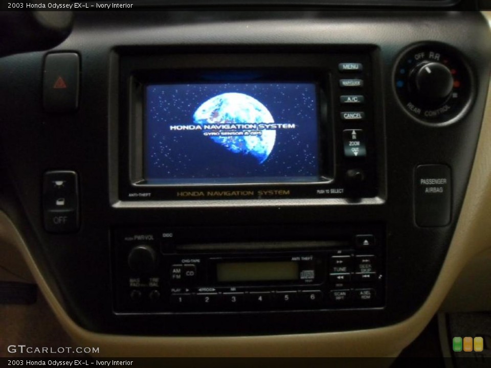 Ivory Interior Navigation for the 2003 Honda Odyssey EX-L #39819616