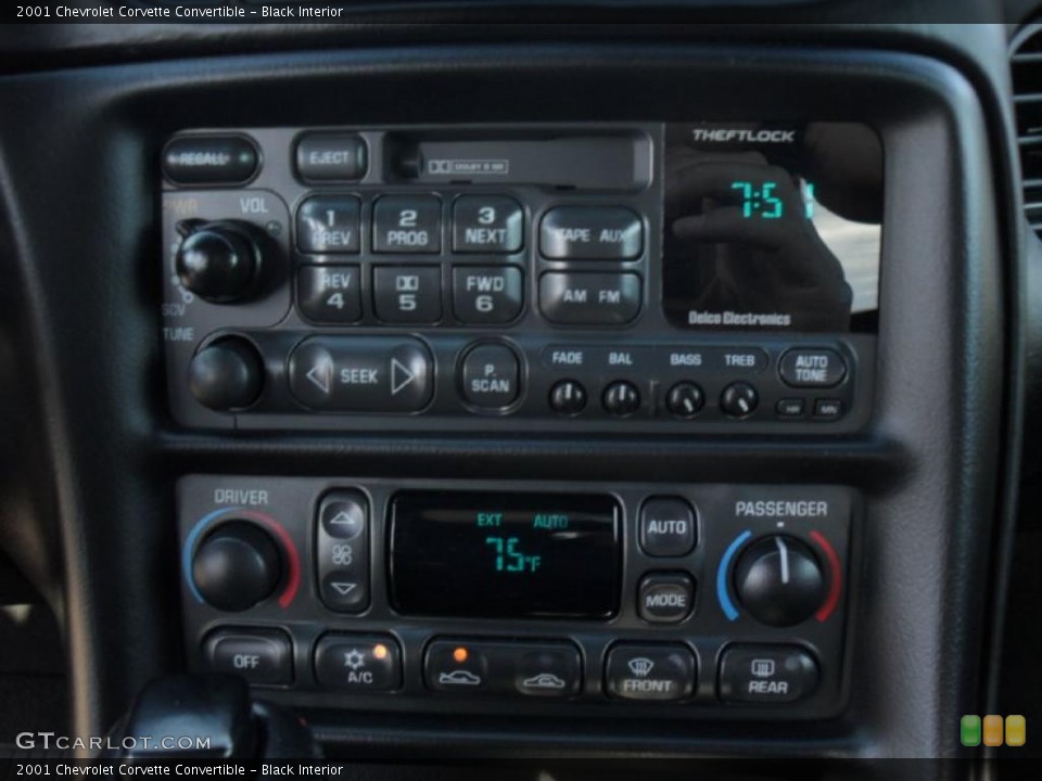 Black Interior Controls for the 2001 Chevrolet Corvette Convertible #39822986