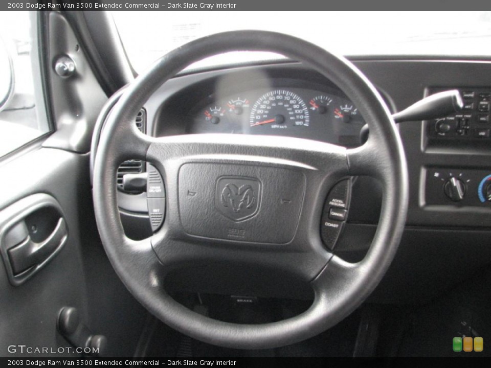 Dark Slate Gray Interior Steering Wheel for the 2003 Dodge Ram Van 3500 Extended Commercial #39823694