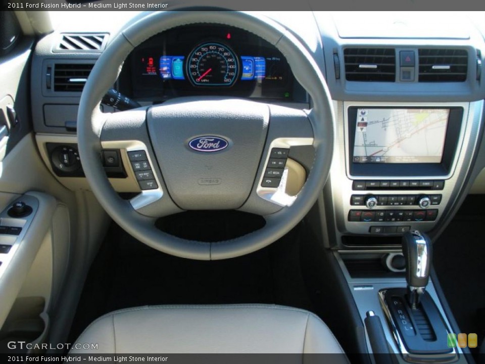 Medium Light Stone Interior Dashboard for the 2011 Ford Fusion Hybrid #39824130