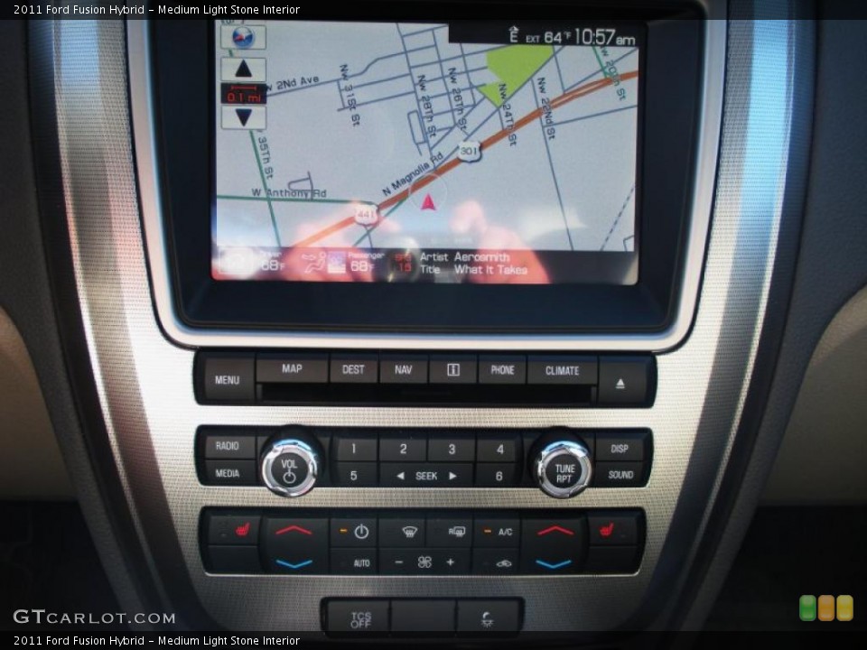 Medium Light Stone Interior Navigation for the 2011 Ford Fusion Hybrid #39824158