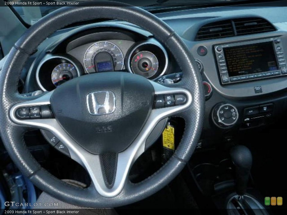 Sport Black Interior Steering Wheel for the 2009 Honda Fit Sport #39824330