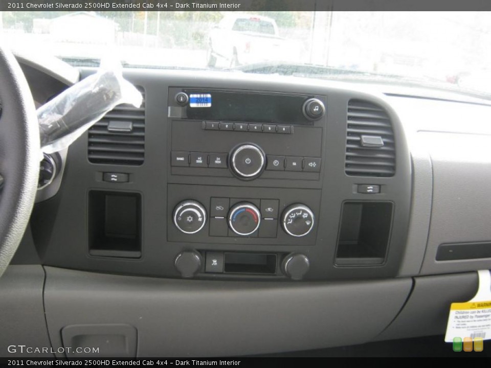 Dark Titanium Interior Controls for the 2011 Chevrolet Silverado 2500HD Extended Cab 4x4 #39831751