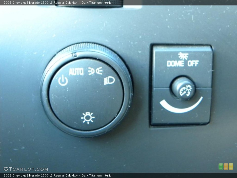 Dark Titanium Interior Controls for the 2008 Chevrolet Silverado 1500 LS Regular Cab 4x4 #39843814