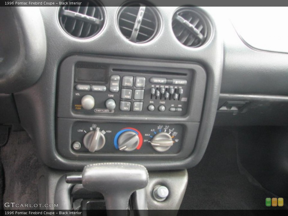 Black Interior Controls for the 1996 Pontiac Firebird Coupe #39846886