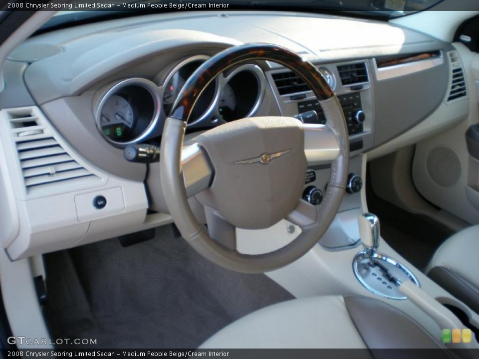 Medium Pebble Beige/Cream Interior Prime Interior for the 2008 Chrysler Sebring Limited Sedan #39852170