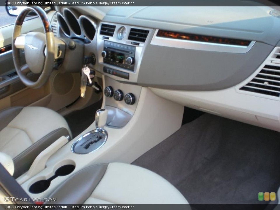 Medium Pebble Beige/Cream Interior Dashboard for the 2008 Chrysler Sebring Limited Sedan #39852398