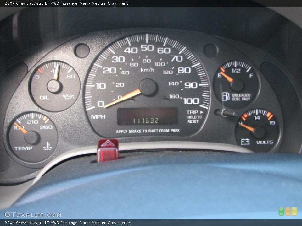 Medium Gray Interior Gauges for the 2004 Chevrolet Astro LT AWD Passenger Van #39853366