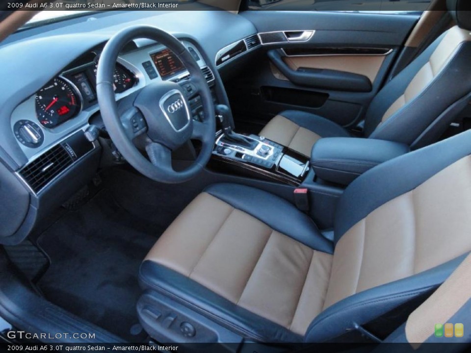 Amaretto/Black Interior Prime Interior for the 2009 Audi A6 3.0T quattro Sedan #39853922
