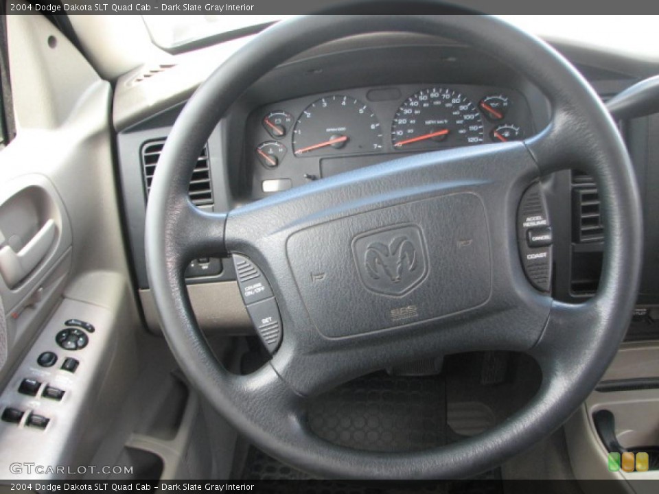 Dark Slate Gray Interior Steering Wheel for the 2004 Dodge Dakota SLT Quad Cab #39854294