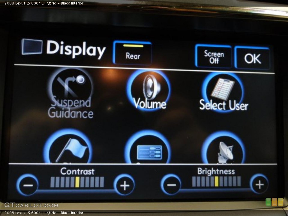 Black Interior Controls for the 2008 Lexus LS 600h L Hybrid #39858262