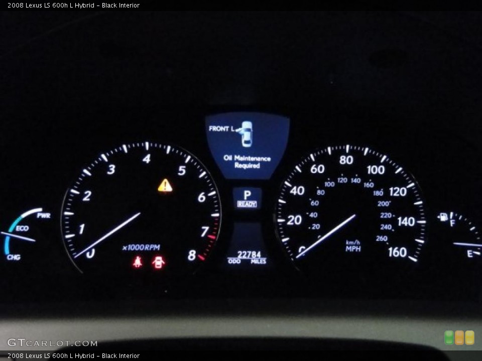 Black Interior Gauges for the 2008 Lexus LS 600h L Hybrid #39858278