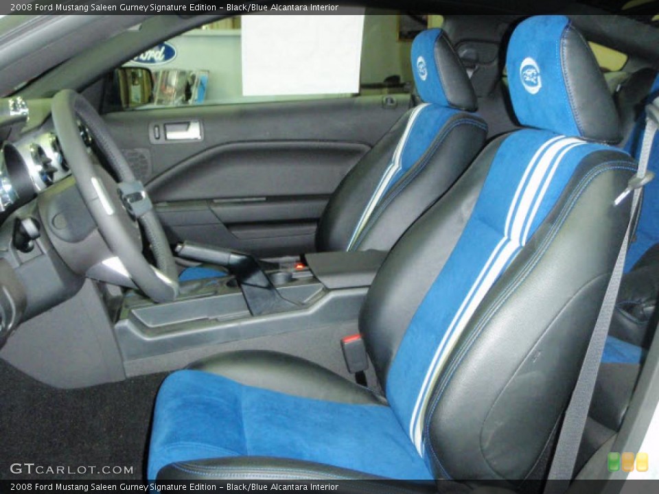 Black/Blue Alcantara 2008 Ford Mustang Interiors