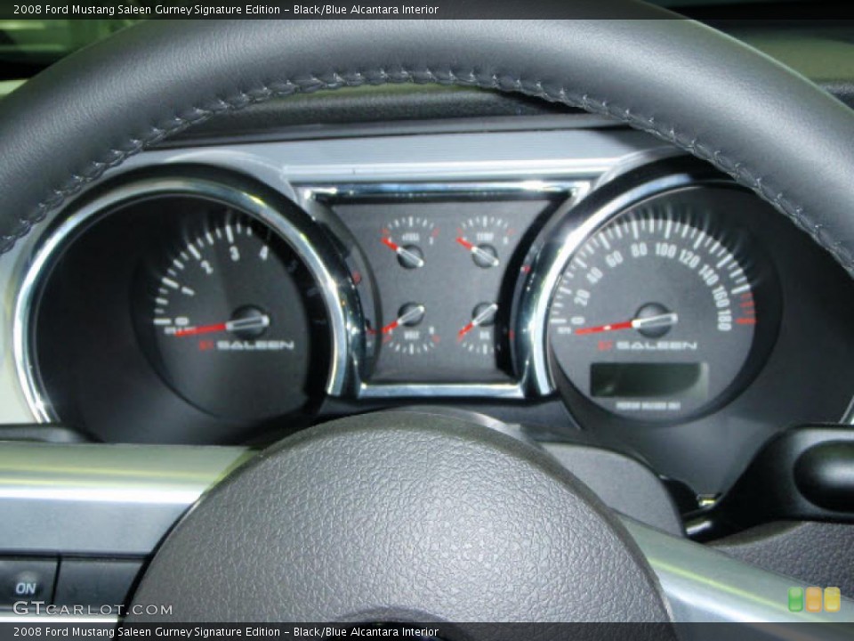 Black/Blue Alcantara Interior Gauges for the 2008 Ford Mustang Saleen Gurney Signature Edition #39860003