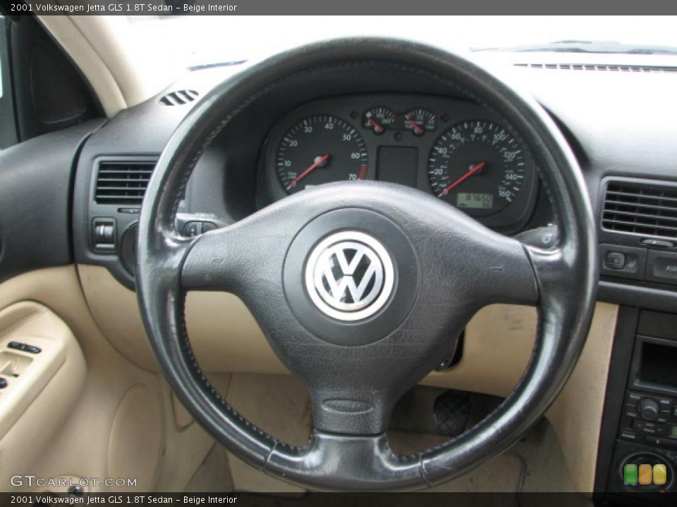 Beige Interior Steering Wheel for the 2001 Volkswagen Jetta GLS 1.8T Sedan #39860987