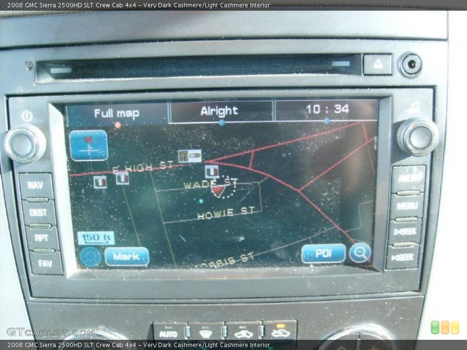 Very Dark Cashmere/Light Cashmere Interior Navigation for the 2008 GMC Sierra 2500HD SLT Crew Cab 4x4 #39861037
