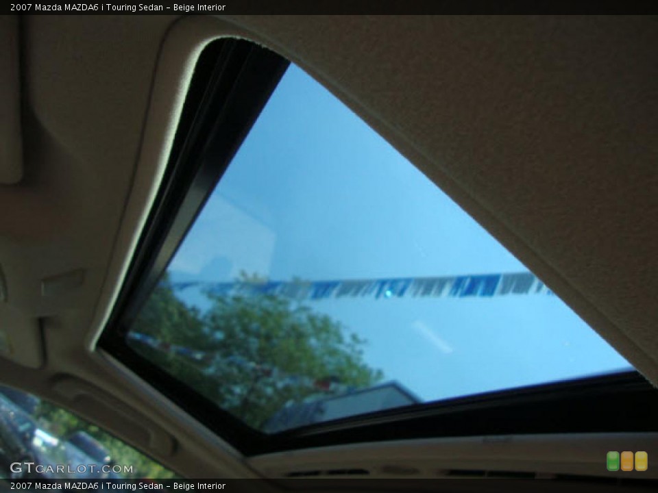 Beige Interior Sunroof for the 2007 Mazda MAZDA6 i Touring Sedan #39861315