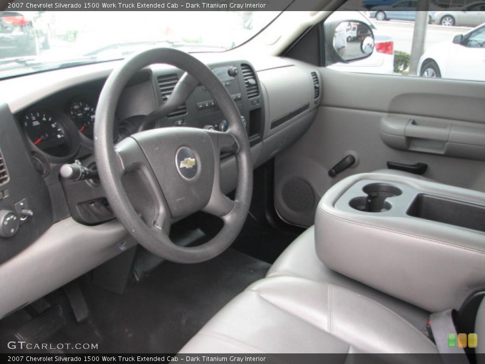 Dark Titanium Gray Interior Prime Interior for the 2007 Chevrolet Silverado 1500 Work Truck Extended Cab #39862247
