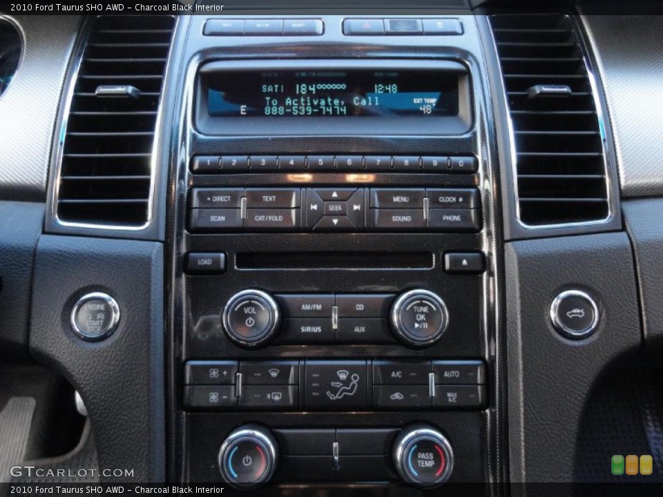Charcoal Black Interior Controls for the 2010 Ford Taurus SHO AWD #39862551