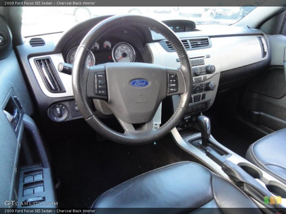 Charcoal Black Interior Prime Interior for the 2009 Ford Focus SES Sedan #39862751