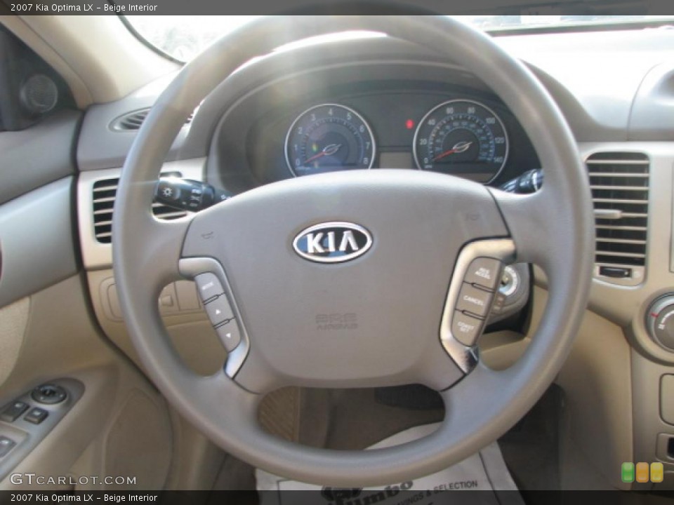 Beige Interior Steering Wheel for the 2007 Kia Optima LX #39863084