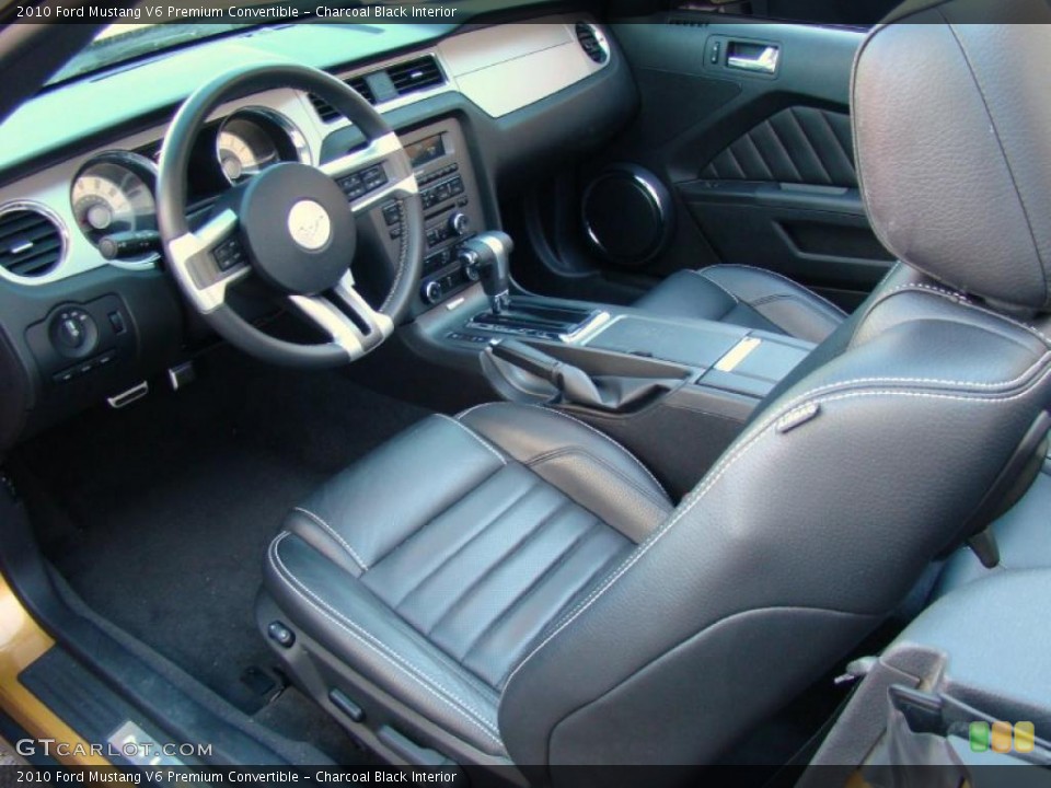 Charcoal Black Interior Prime Interior for the 2010 Ford Mustang V6 Premium Convertible #39863699