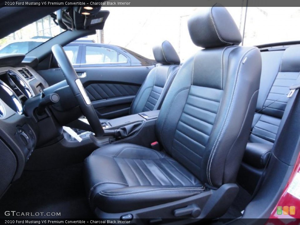 Charcoal Black Interior Photo for the 2010 Ford Mustang V6 Premium Convertible #39864662