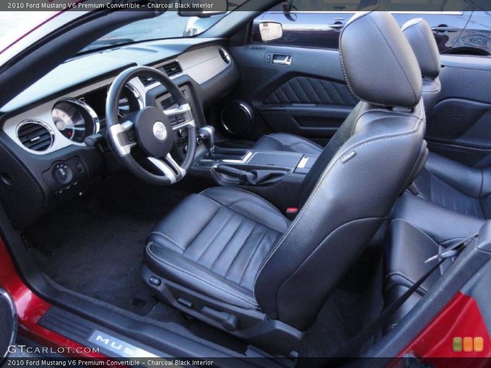 Charcoal Black Interior Photo for the 2010 Ford Mustang V6 Premium Convertible #39864679