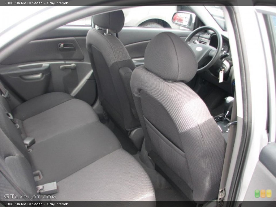 Gray Interior Photo for the 2008 Kia Rio LX Sedan #39865283