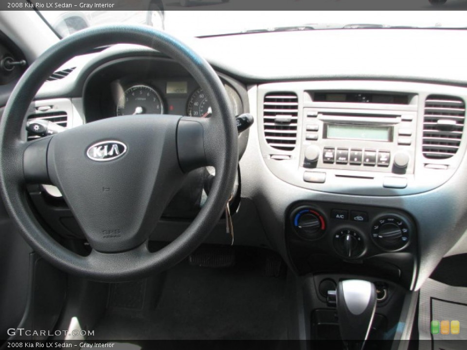 Gray Interior Dashboard for the 2008 Kia Rio LX Sedan #39865295