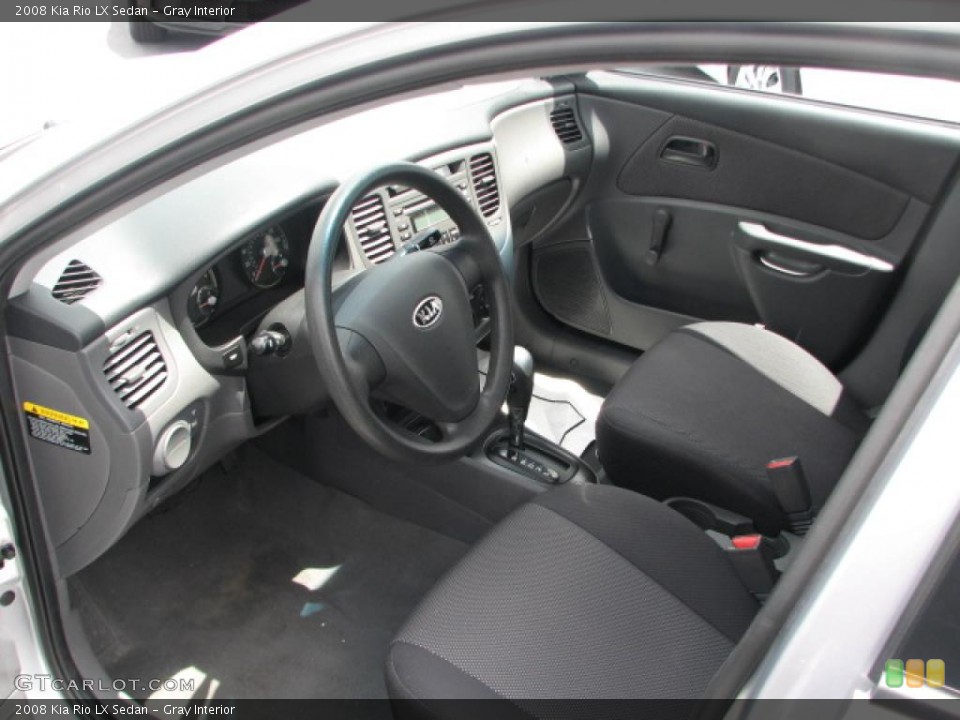 Gray Interior Prime Interior for the 2008 Kia Rio LX Sedan #39865324