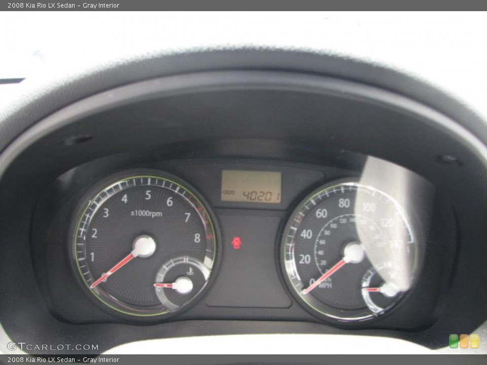 Gray Interior Gauges for the 2008 Kia Rio LX Sedan #39865343