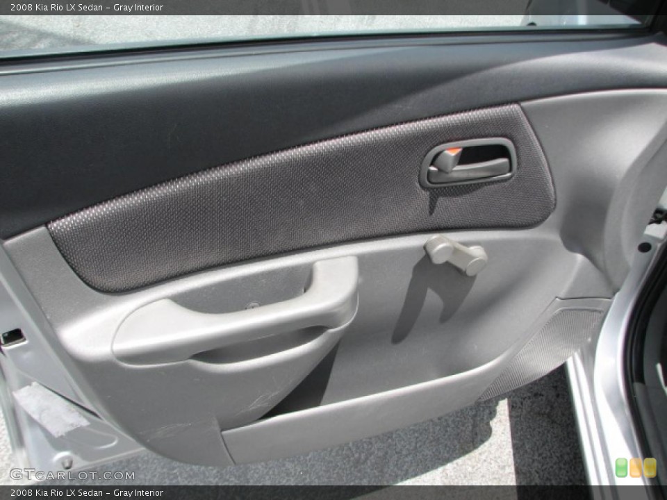 Gray Interior Door Panel for the 2008 Kia Rio LX Sedan #39865359