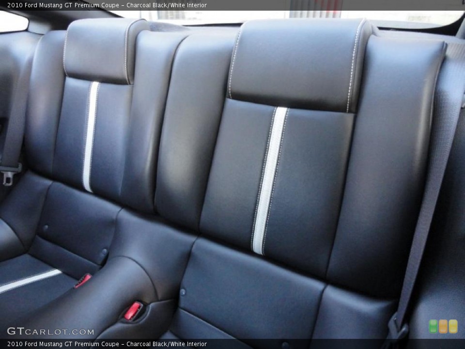 Charcoal Black/White Interior Photo for the 2010 Ford Mustang GT Premium Coupe #39865478