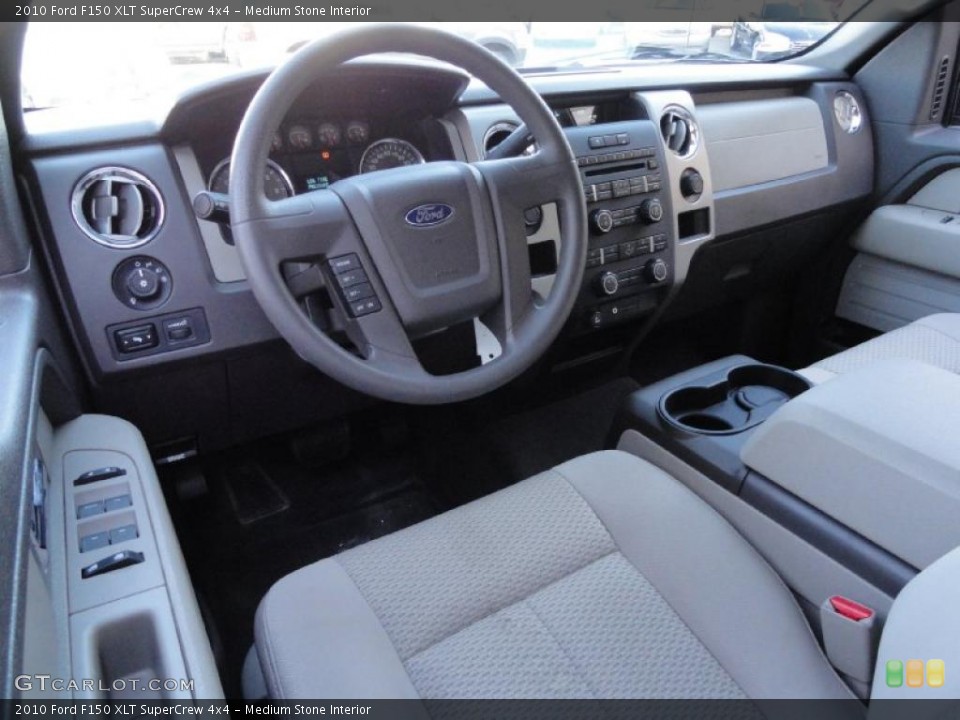 Medium Stone Interior Prime Interior for the 2010 Ford F150 XLT SuperCrew 4x4 #39869594