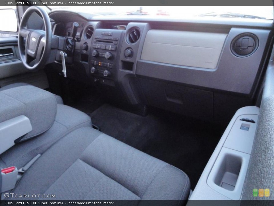 Stone/Medium Stone Interior Dashboard for the 2009 Ford F150 XL SuperCrew 4x4 #39869979