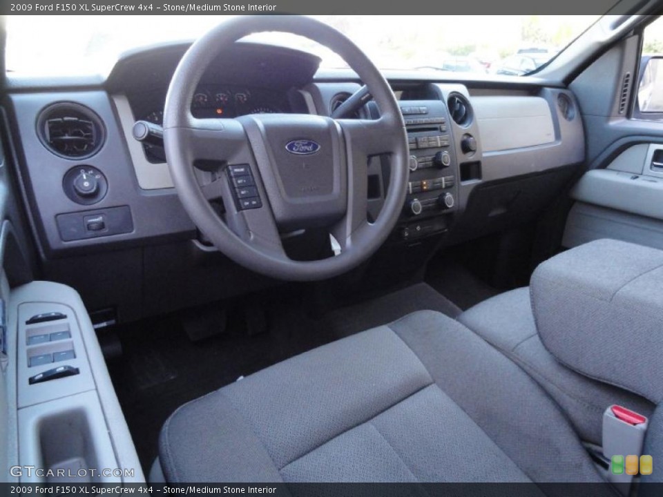 Stone/Medium Stone Interior Prime Interior for the 2009 Ford F150 XL SuperCrew 4x4 #39870175