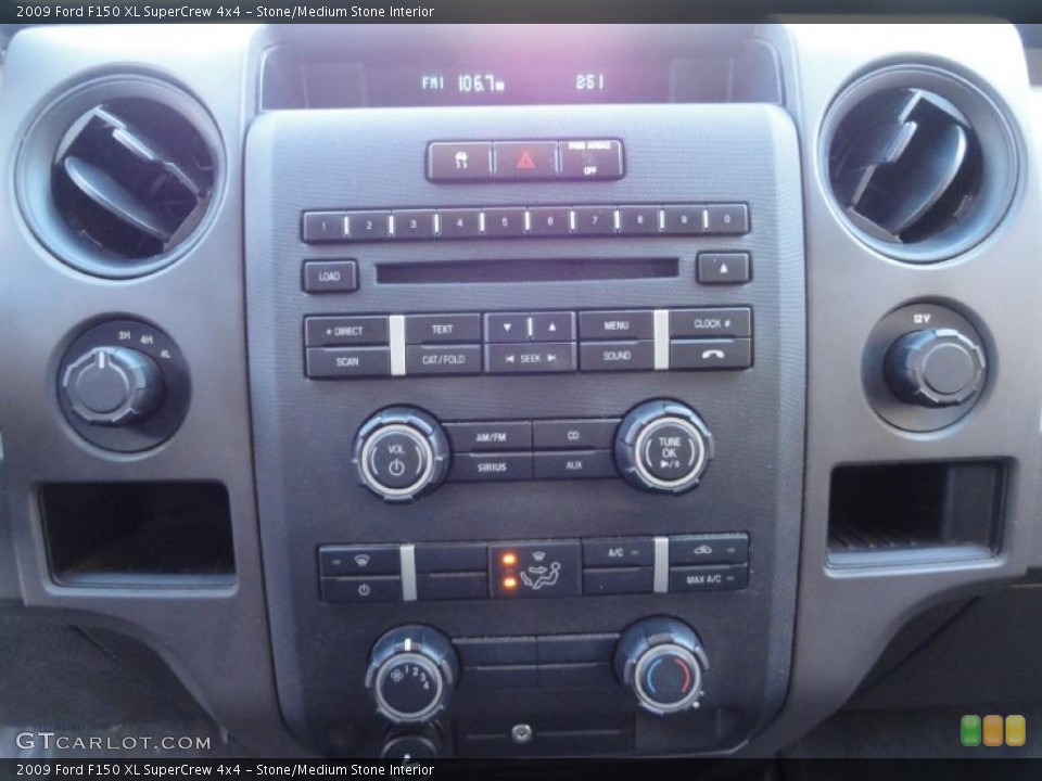Stone/Medium Stone Interior Controls for the 2009 Ford F150 XL SuperCrew 4x4 #39870203