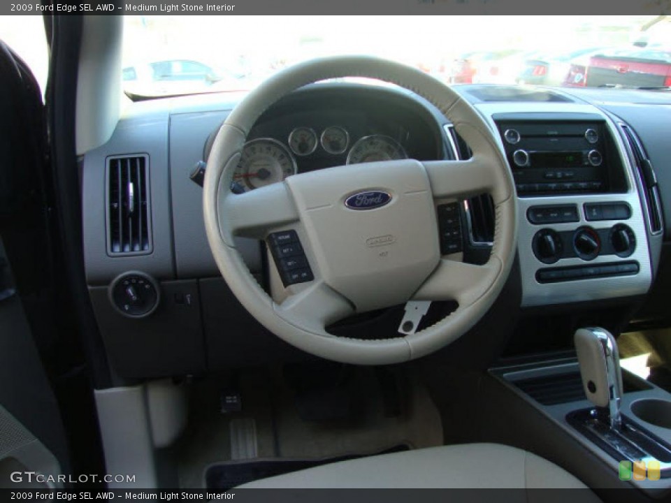 Medium Light Stone Interior Steering Wheel for the 2009 Ford Edge SEL AWD #39871923