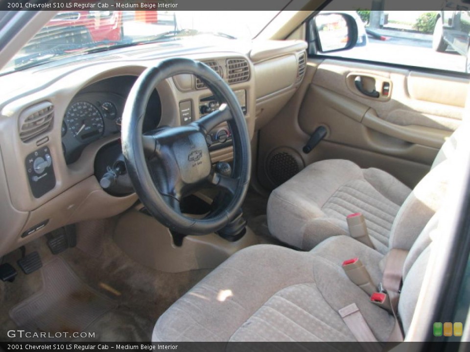 Medium Beige Interior Prime Interior for the 2001 Chevrolet S10 LS Regular Cab #39873228